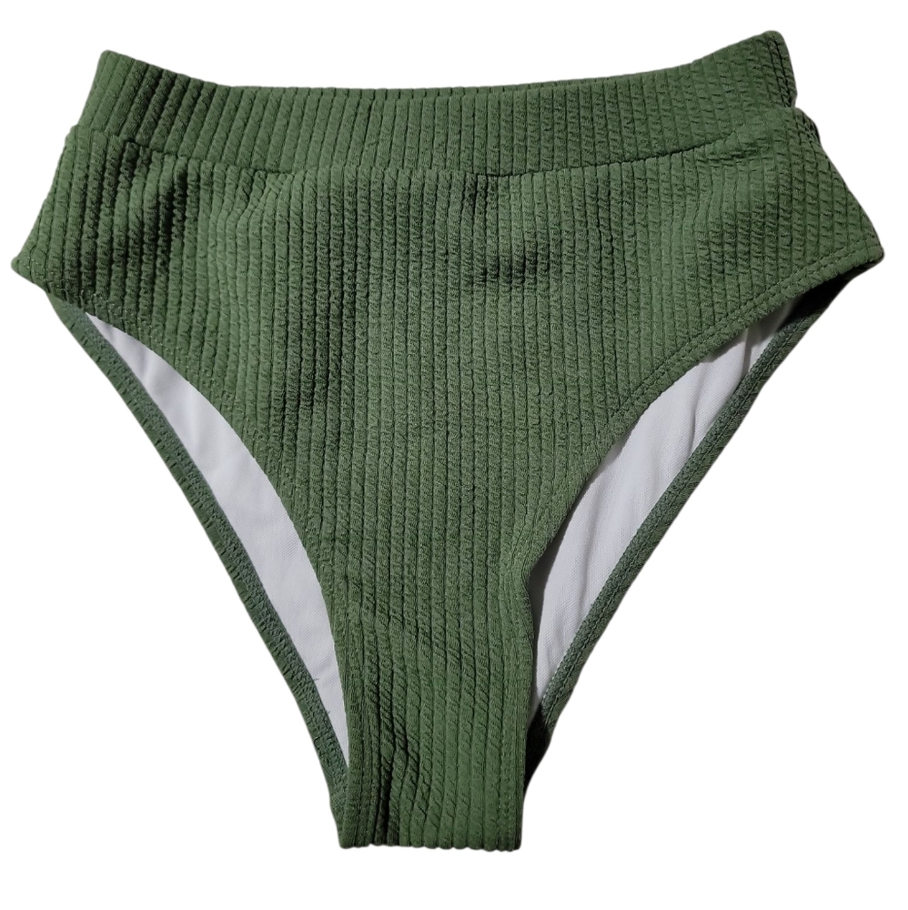 3 For $15 High Waisted Textured Bikini Bottom Sz XS NWOT